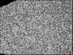 Blade 3 shows a microstructure with a more refinded grain size along with a significant amount of chromium carbides along the grain boundaries